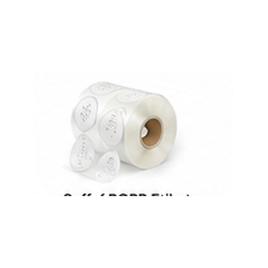 Custom clear BOPP roll labels