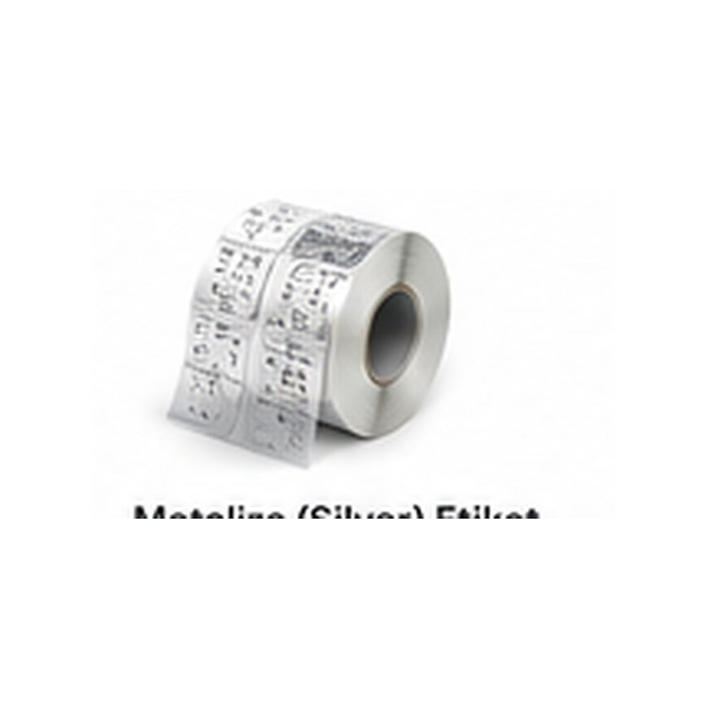 Custom silver foil metallic roll labels