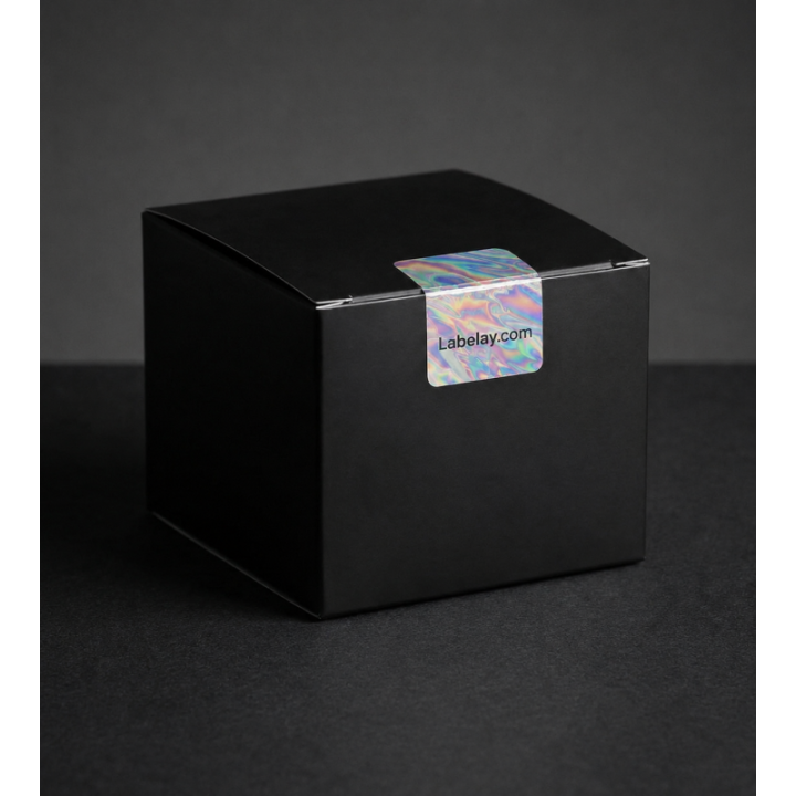 Holographic label color-shift effect and printed artwork detail