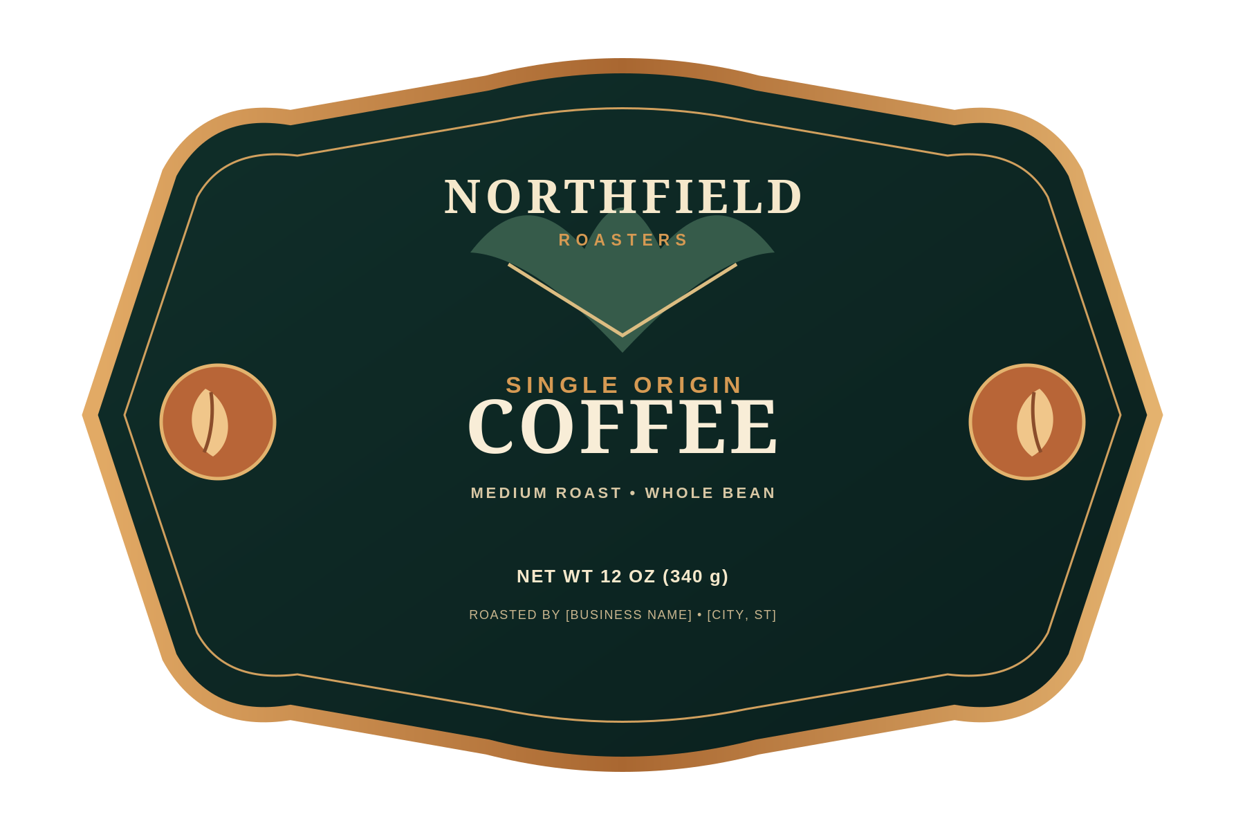 Northfield Roasters Coffee ready label template